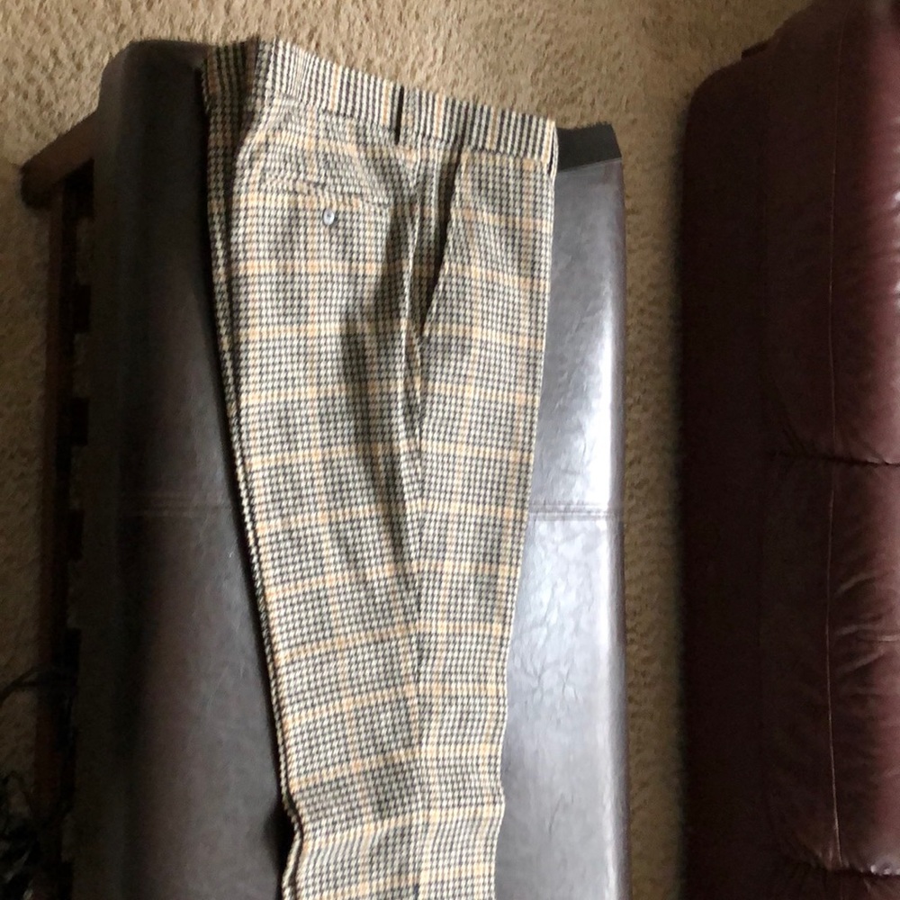 Women’s houndstooth slacks wool new  36/32L